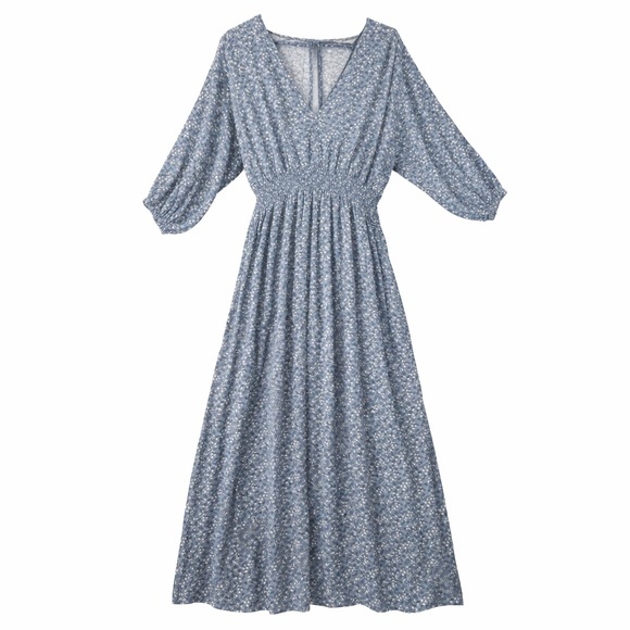 tentree Blue Floral Maxi Dress - Picture 2 of 9